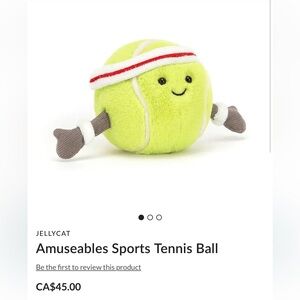 Jellycat Amuseables Tennis Ball Plush - Lime Green